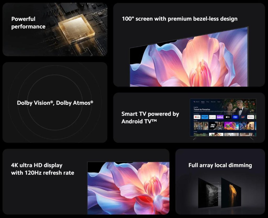Xiaomi TV Max 100: 100 inçlik dev ekran