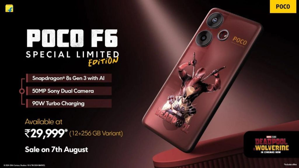 Sınırlı sayıda üretilen POCO F6 Deadpool Edition